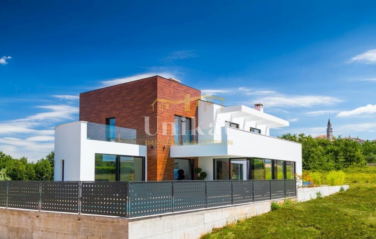 Moderne Villa mit 5 Schlafzimmern nähe Porec, Meerblick